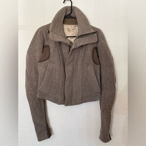 Rick Owens wool cashmere blend asymmetrical jacket - 8